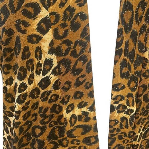 JOSTAR Open Front Lightweight Jacket Short Sleeve Animal Print Size L - Picture 3 of 14